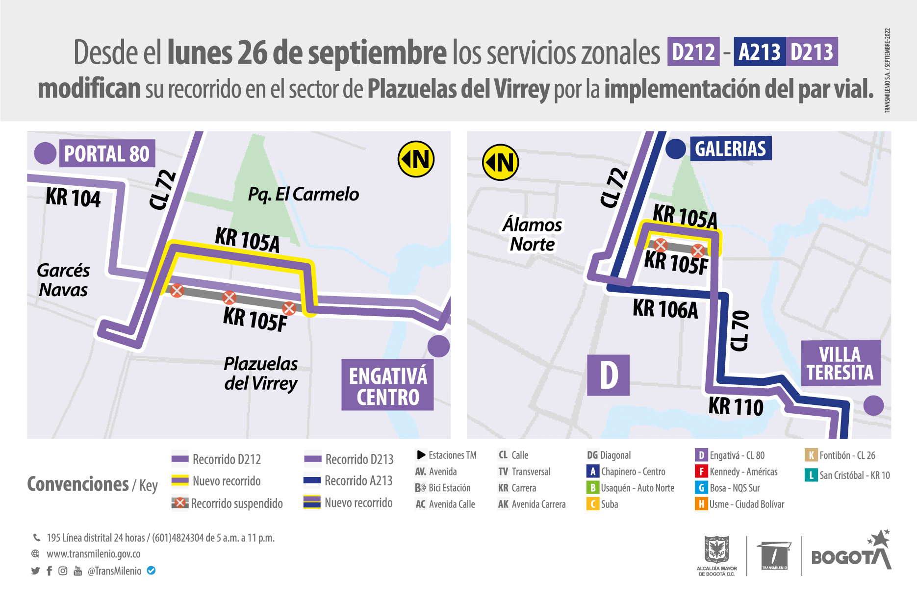 Rutas zonales ajustan su trazado por Par Vial de Plazuelas del Virrey 