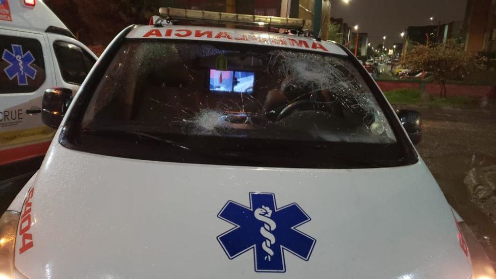 Imagen del daño en las ambulancias