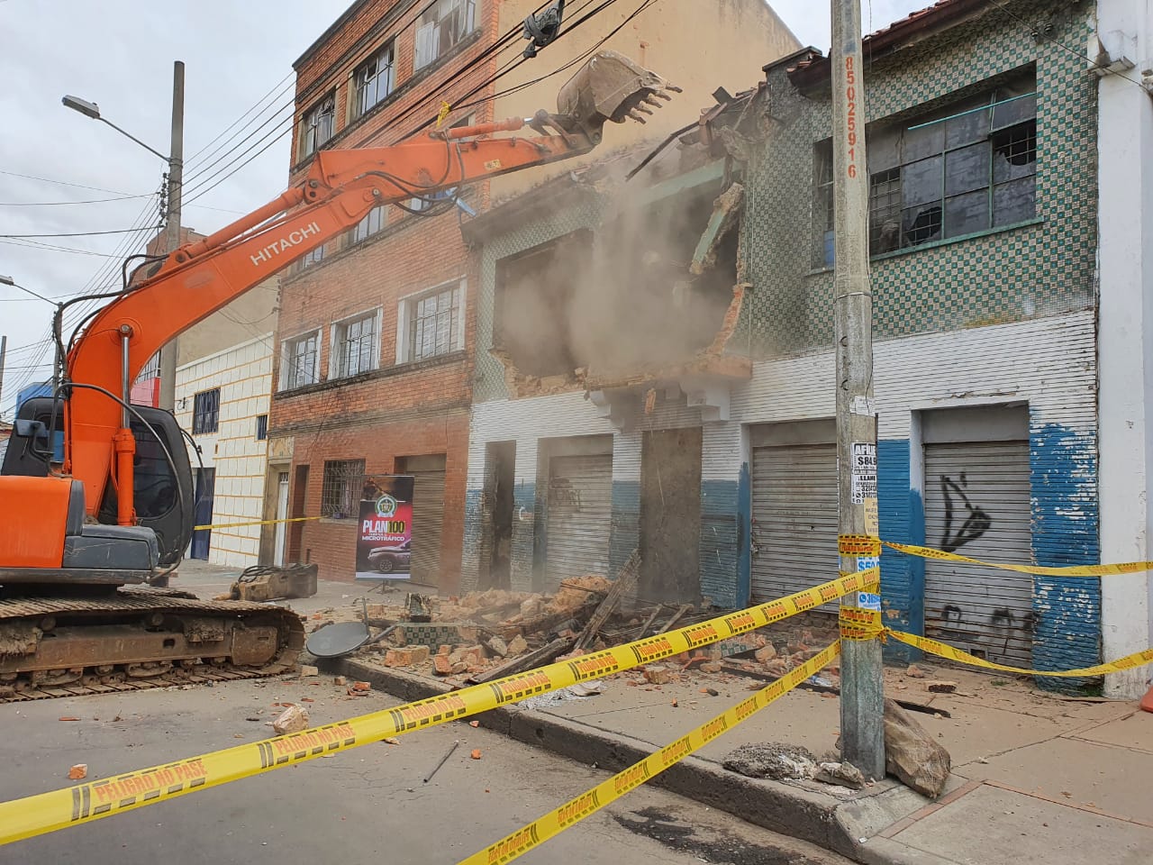 Demolición de La Fortaleza - FOTO: Prensa Secretaría de seguridad