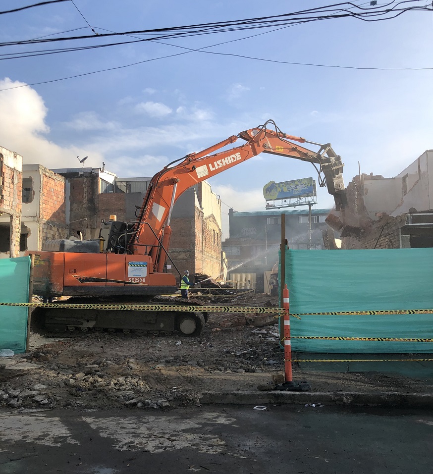 Demolición de predios para la construcción del Metro - Foto: Comunicaciones Alcaldía Bogotá