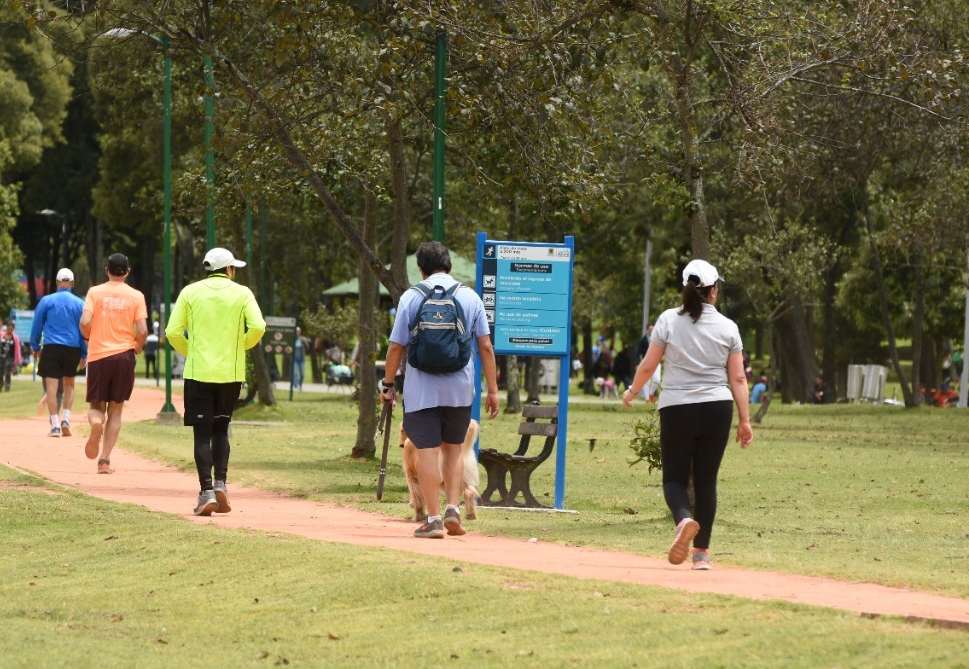 Deportistas en el Parque Simón Bolívar. Foto: Alcaldía Mayor.