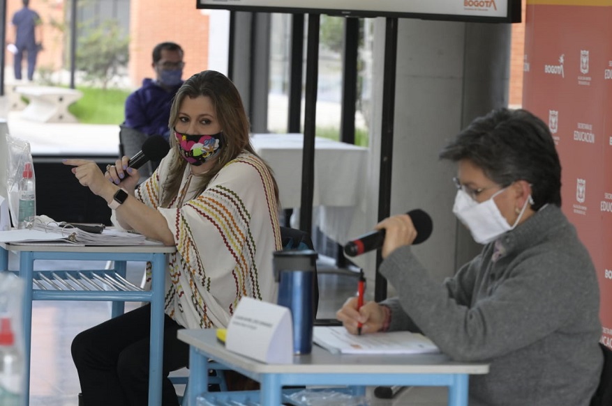 La alcaldesa lideró una nueva jornada de #DespachAndo con el sector de educación - Foto: Comunicaciones Alcaldía Bogotá