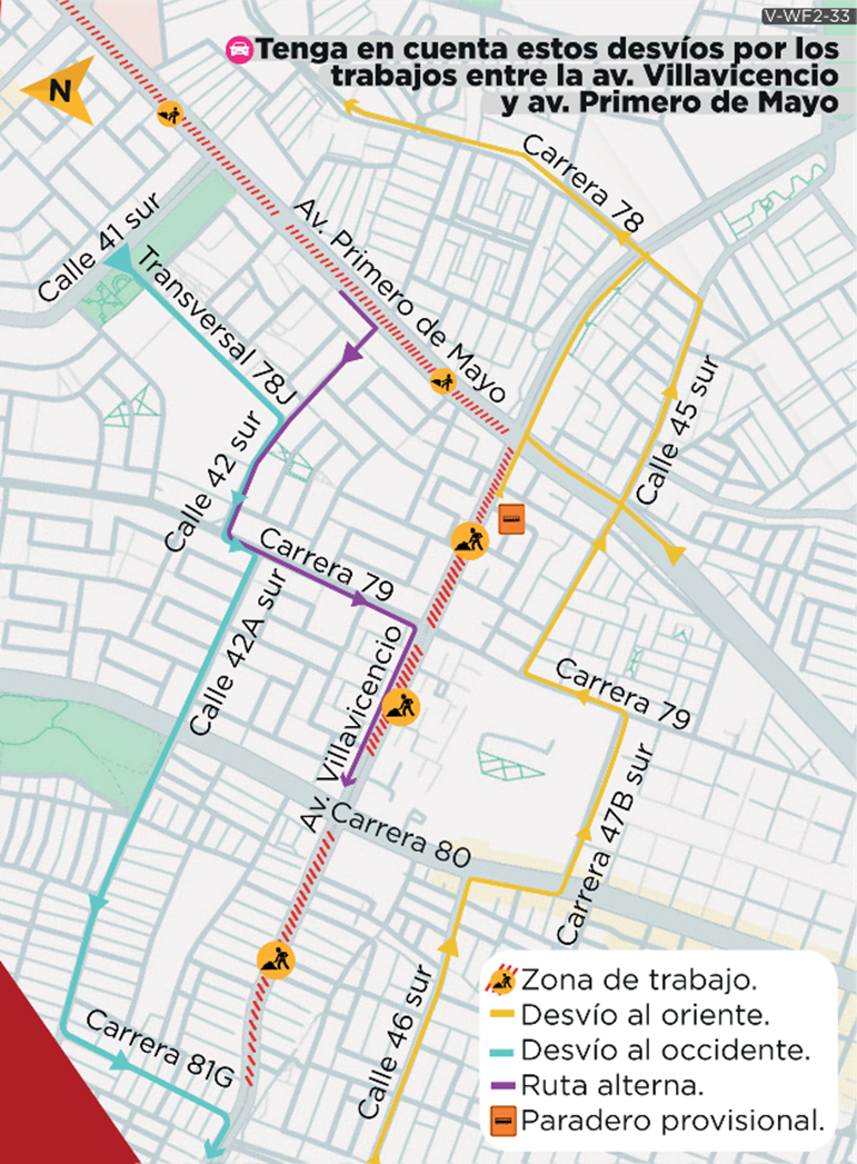 Metro Bogotá av. Villavicencio entre Agoberto Mejía y Primero de Mayo