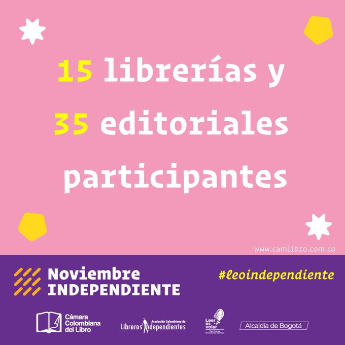 Segunda edición de Noviembre Independiente, con la participación de 15 librerías y 35 editoriales