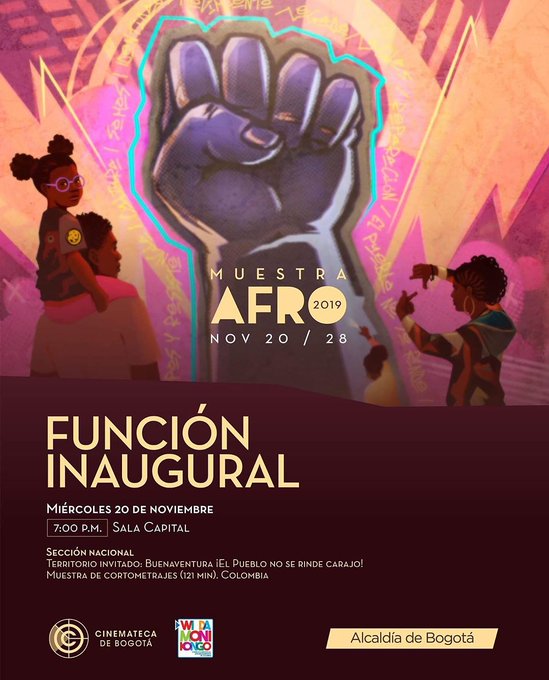Función inaugural de la muestra Afro en la Cinemateca de Bogotá