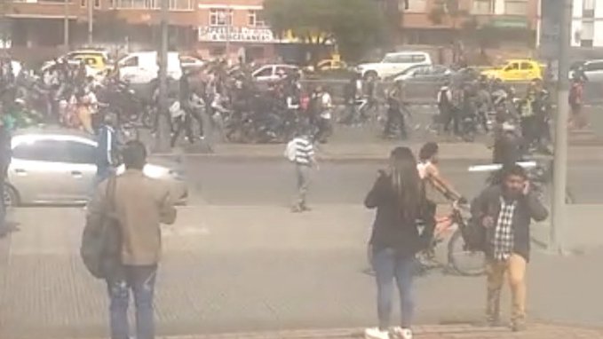 Manifestaciones en Bogotá por el paro del 21 de noviembre 