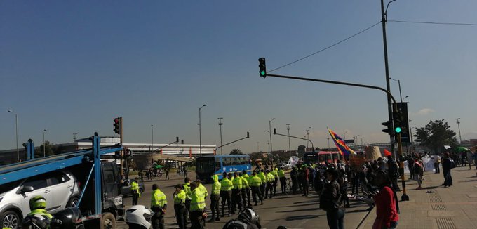 Movilizaciones en Bogotá por el paro del 4 de diciembre 