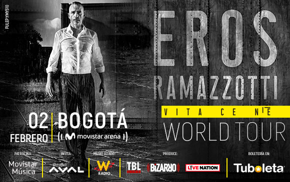 Eros Ramazzotti de concierto en Bogotá