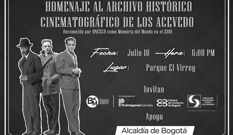 Poster del homenaje histórico cinematográfico de los acevedo