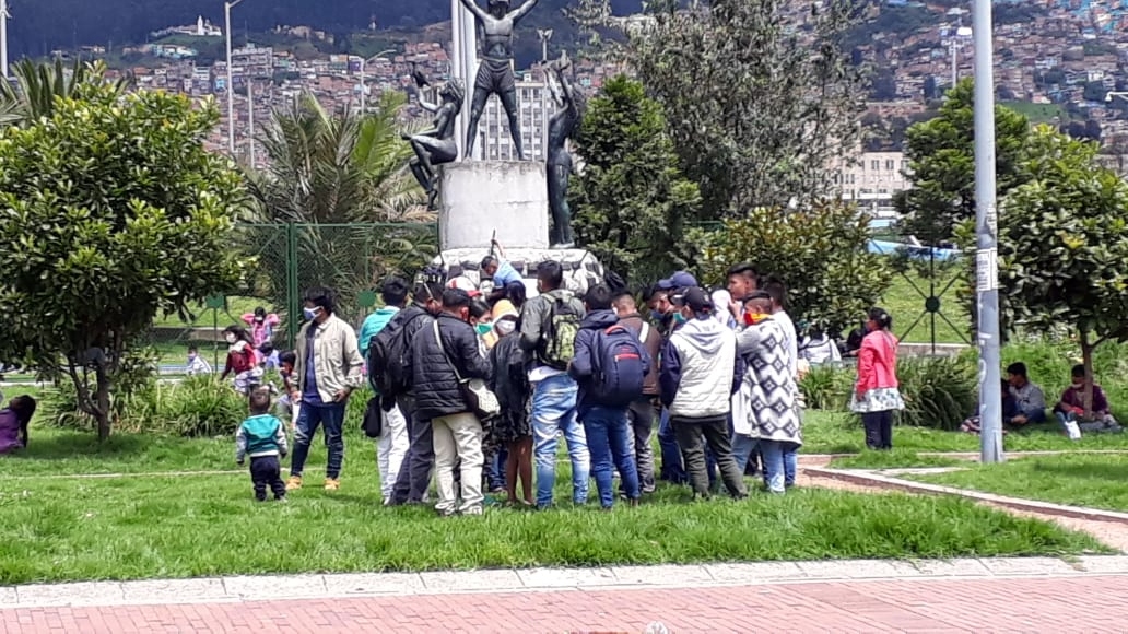 Aglomeración parque tercer milenio