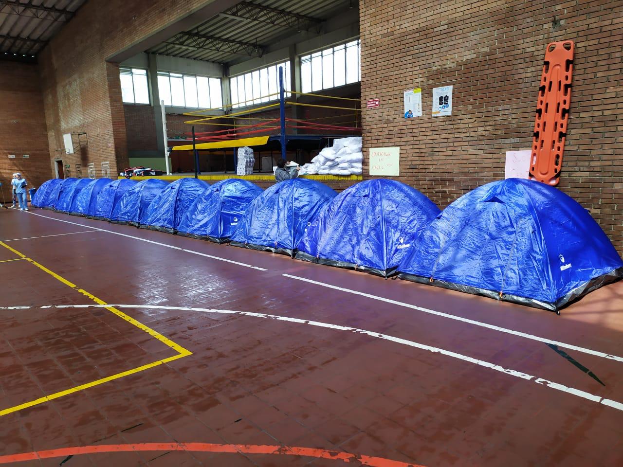 Albergues temporales de aislamiento preventivo - Foto Prensa Idiger