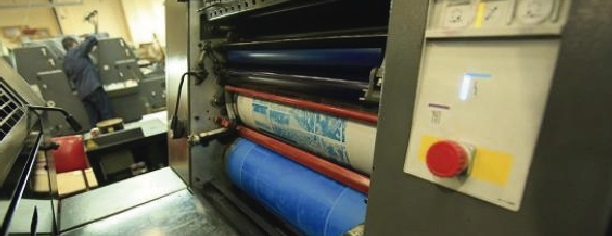 Imagen de las máquinas de la Imprenta Distrital