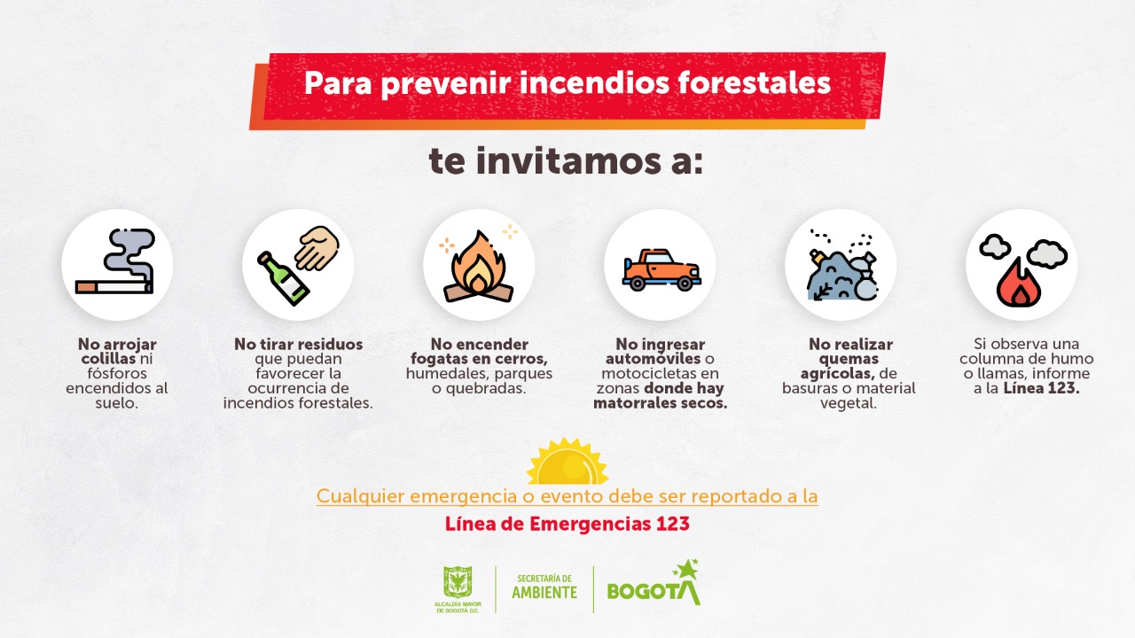 Cómo prevenir incendios forestales y proteger el aire de Bogotá?