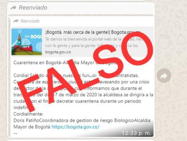Información falsa