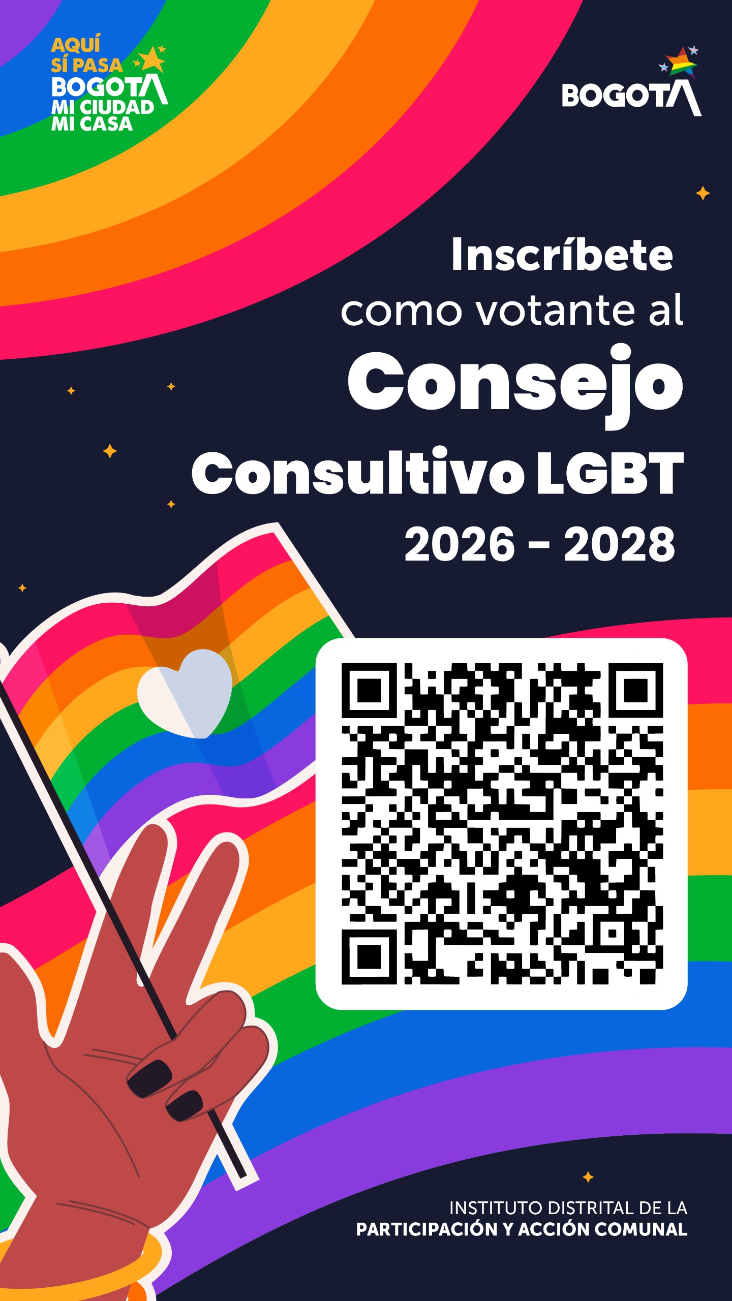 Inscríbete elecciones Consejo Consultivo Distrital LGBTI Bogotá 2026