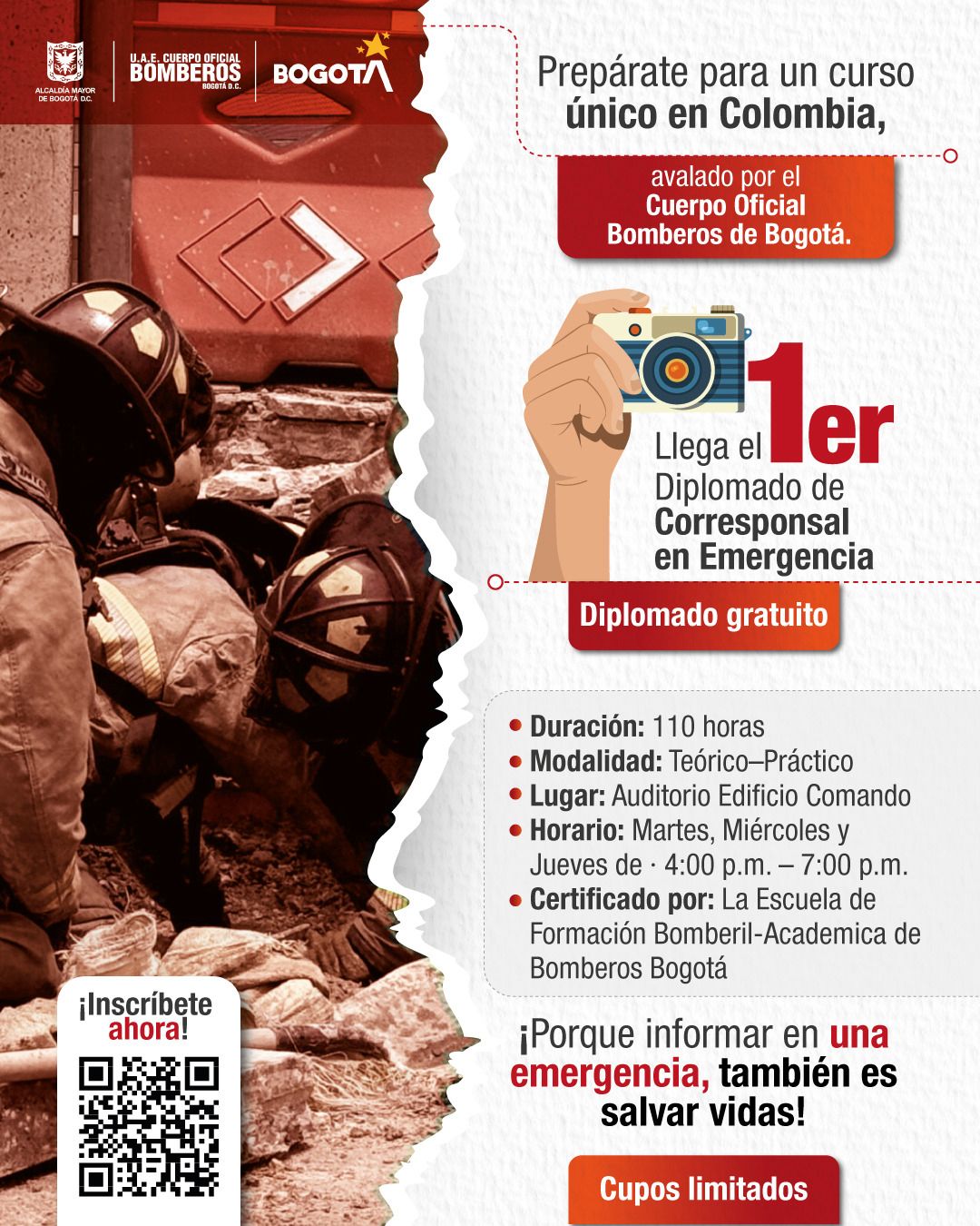 Invitación curso Bomberos