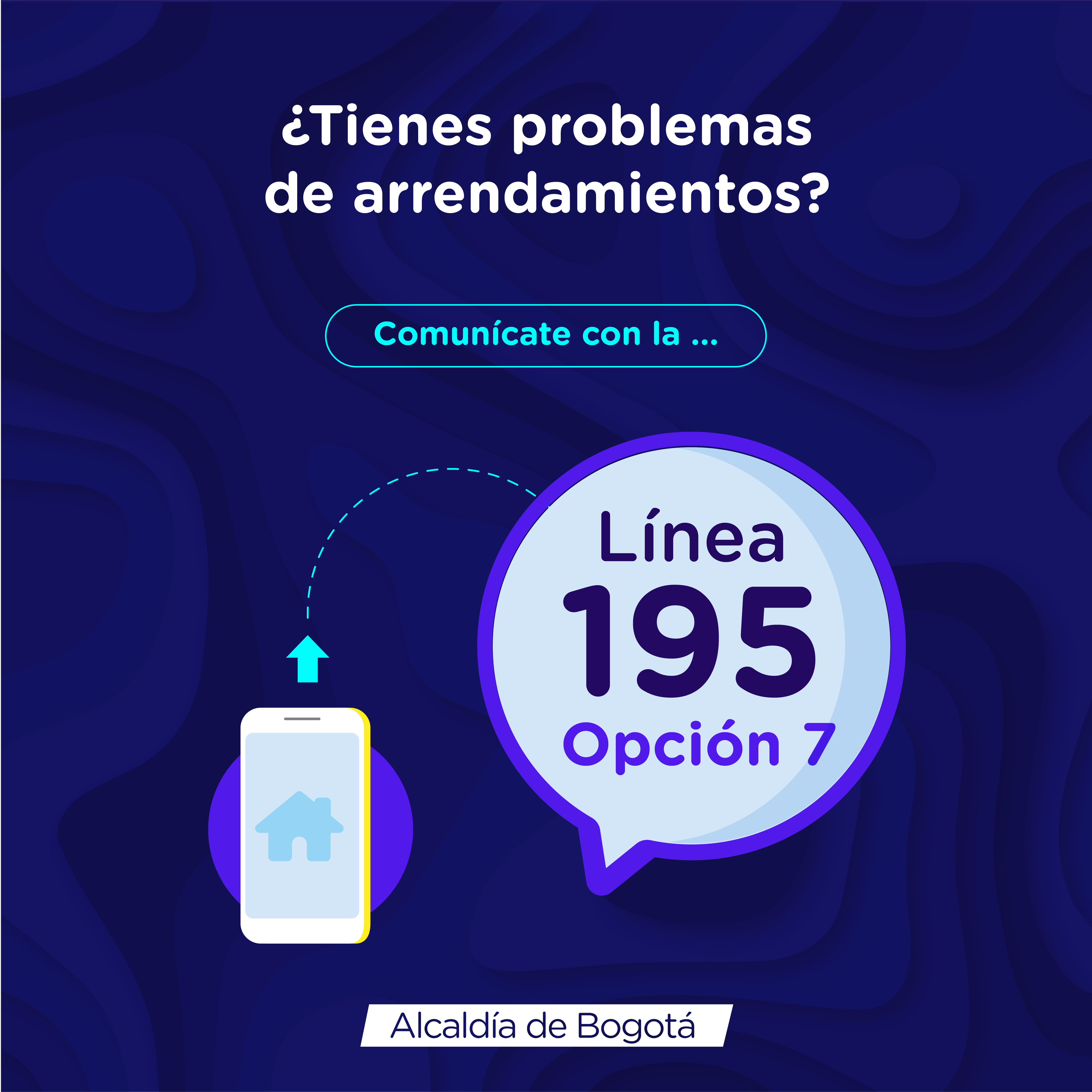 Con la línea 195 los ciudadanos pueden recibir asesoría en temas de Seguridad y Convivencia presionando la tecla 7.