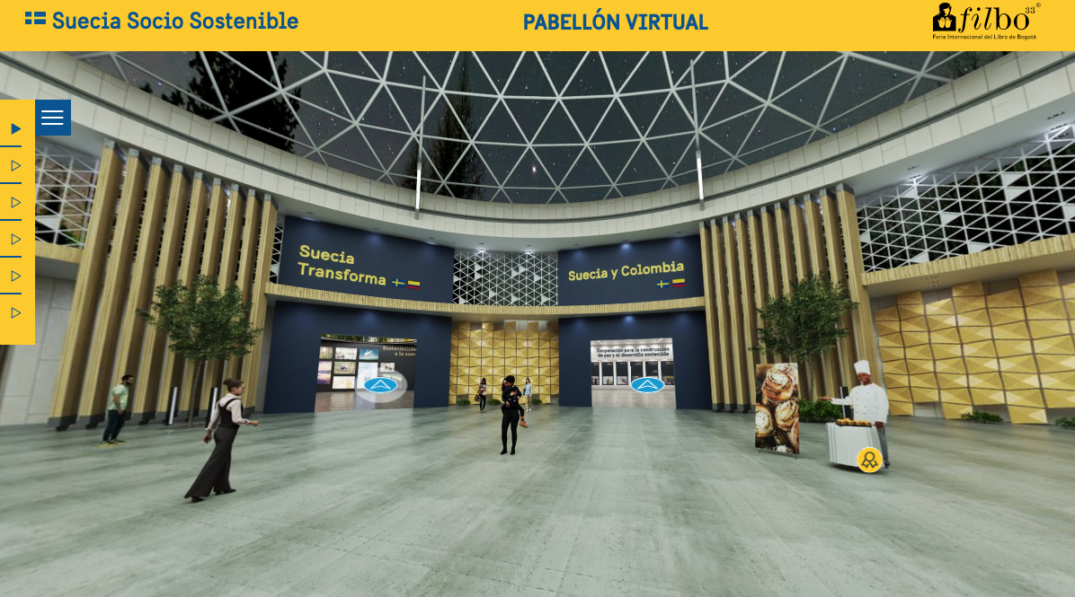Lobby pabellón virtual Suecia. Foto: Embajada de Suecia