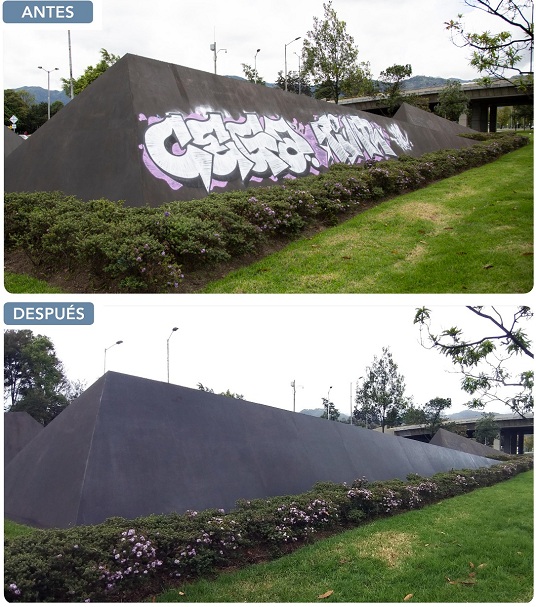 En diciembre de 2018, la Alcaldía de Bogotá entregó el monumento Longos totalmente recuperado, después de un proceso de restauración de casi dos meses. Foto: IDPC
