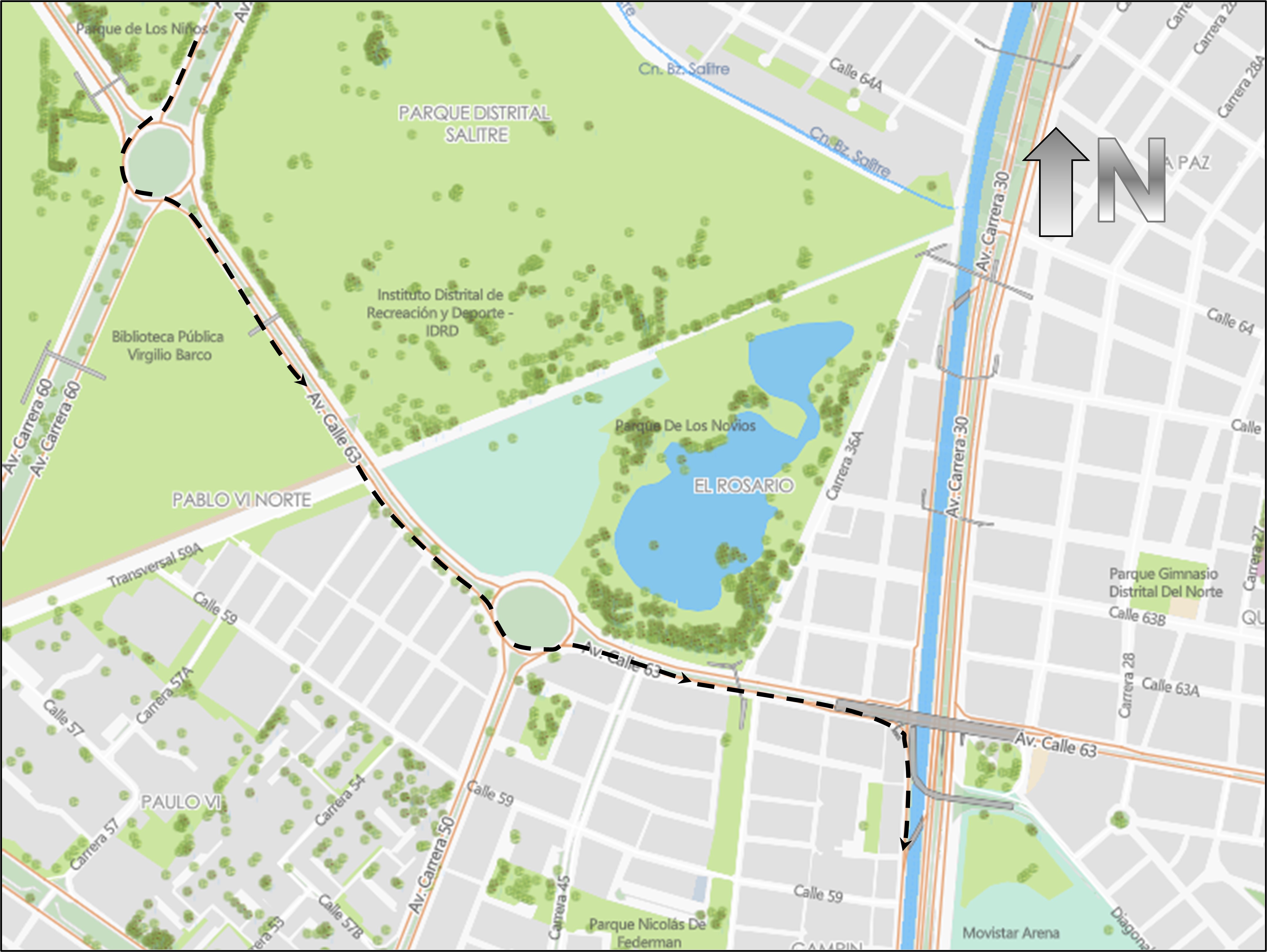 Cierres y desvíos por Duatlón CDBOG Bogotá 3 de noviembre de 2024