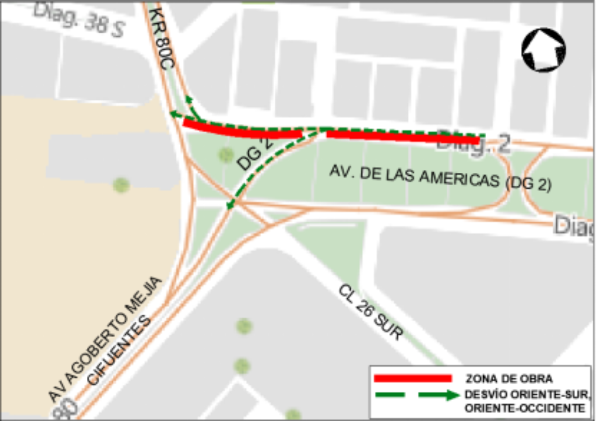Cierre Bogotá av Américas entre carrera 79C bis y av Agoberto Mejia