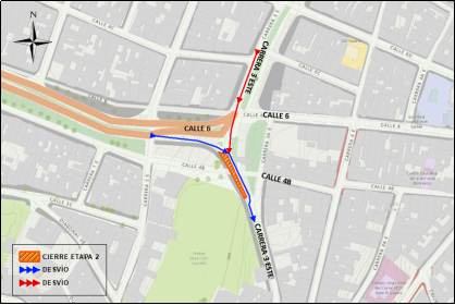Cierre Bogotá carrera 3 este entre calles 6 y 4B en ambos sentidos