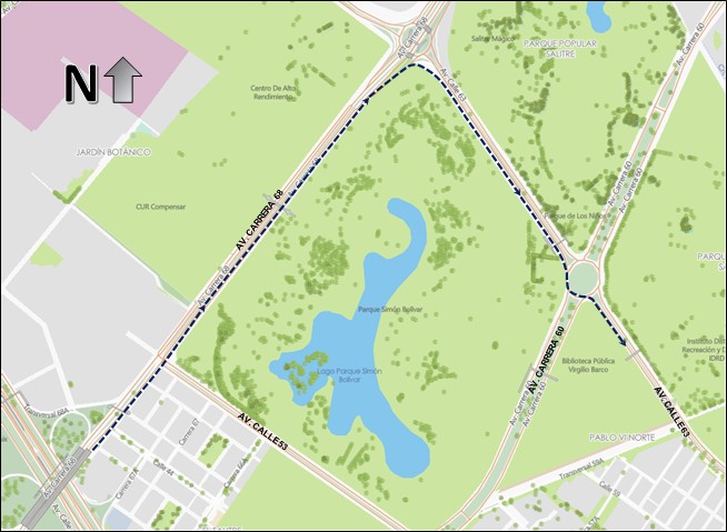 Cierres y desvíos por Duatlón CDBOG Bogotá 3 de noviembre de 2024