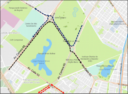 Cierres viales y desvíos por la Carrera por los Héroes Bogotá