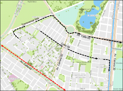 Cierres viales y desvíos por la Carrera por los Héroes Bogotá