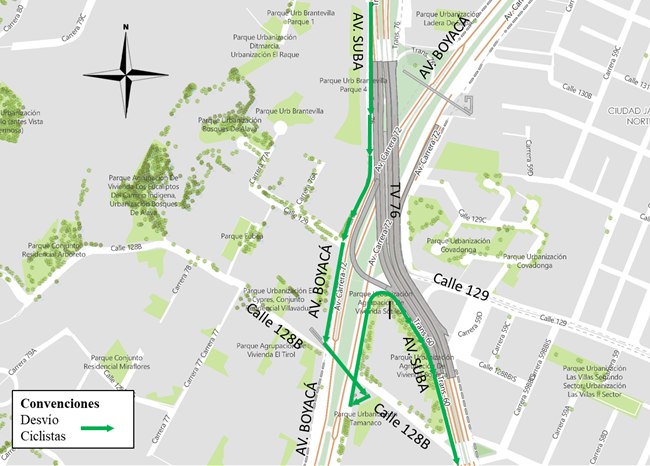 Cierre por carriles puente de la av. suba con av Boyacá en Bogotá 