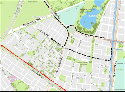Cierres viales y desvíos por la Carrera por los Héroes Bogotá