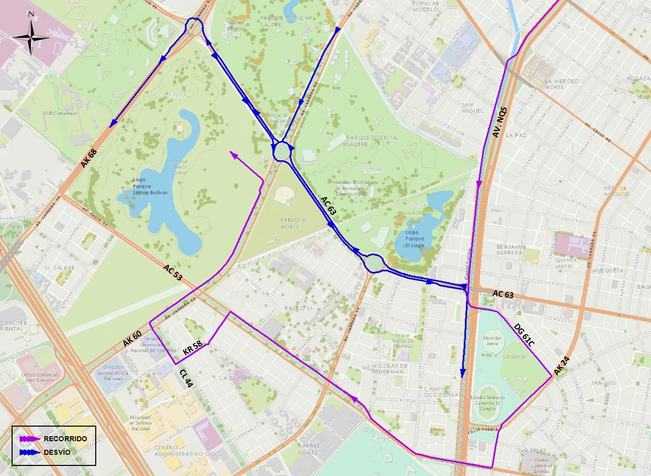 Conoce los cierres viales y desvíos por la carrera Allianz 15K en Bogotá 