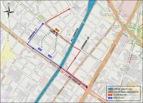 Cierre total en la avenida calle 19 con avenida Caracas Bogotá