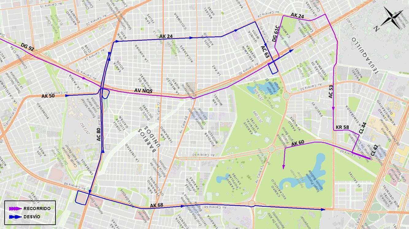 Cierres y desvíos Carrera Allianz 15K 18 de octubre 2026 en Bogotá