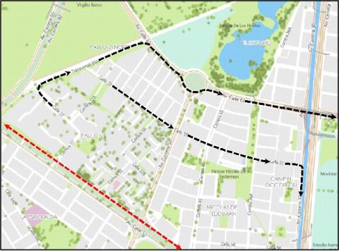 Cierres y desvíos carrera atlética Compensar 2026 Bogotá