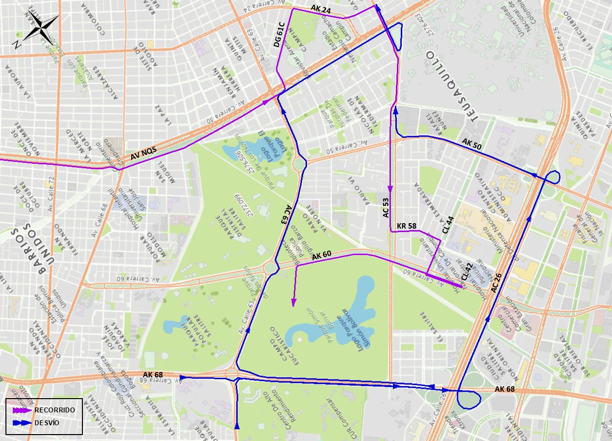 Cierres y desvíos Carrera Allianz 15K 18 de octubre 2026 en Bogotá