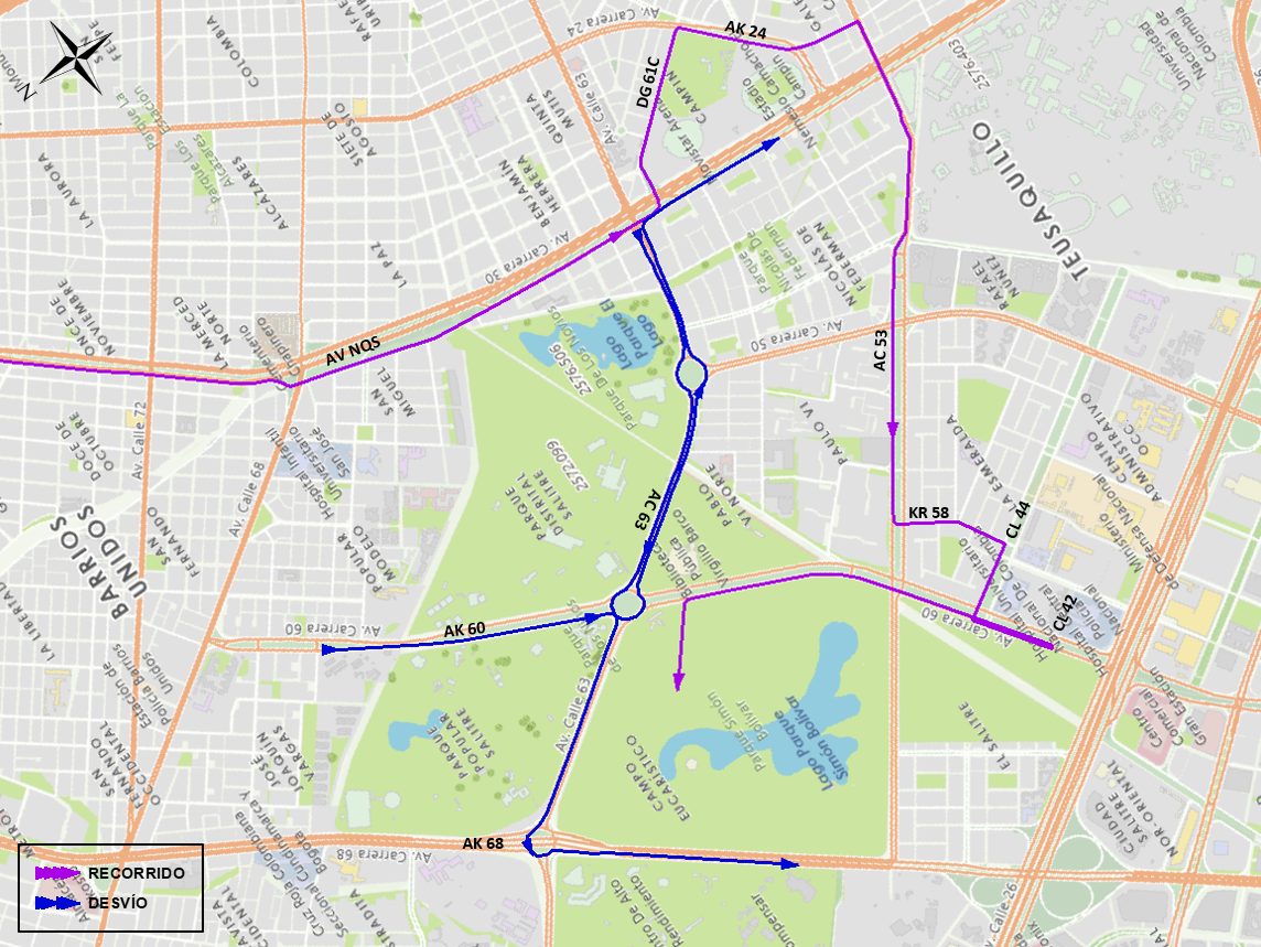 Cierres y desvíos Carrera Allianz 15K 18 de octubre 2026 en Bogotá