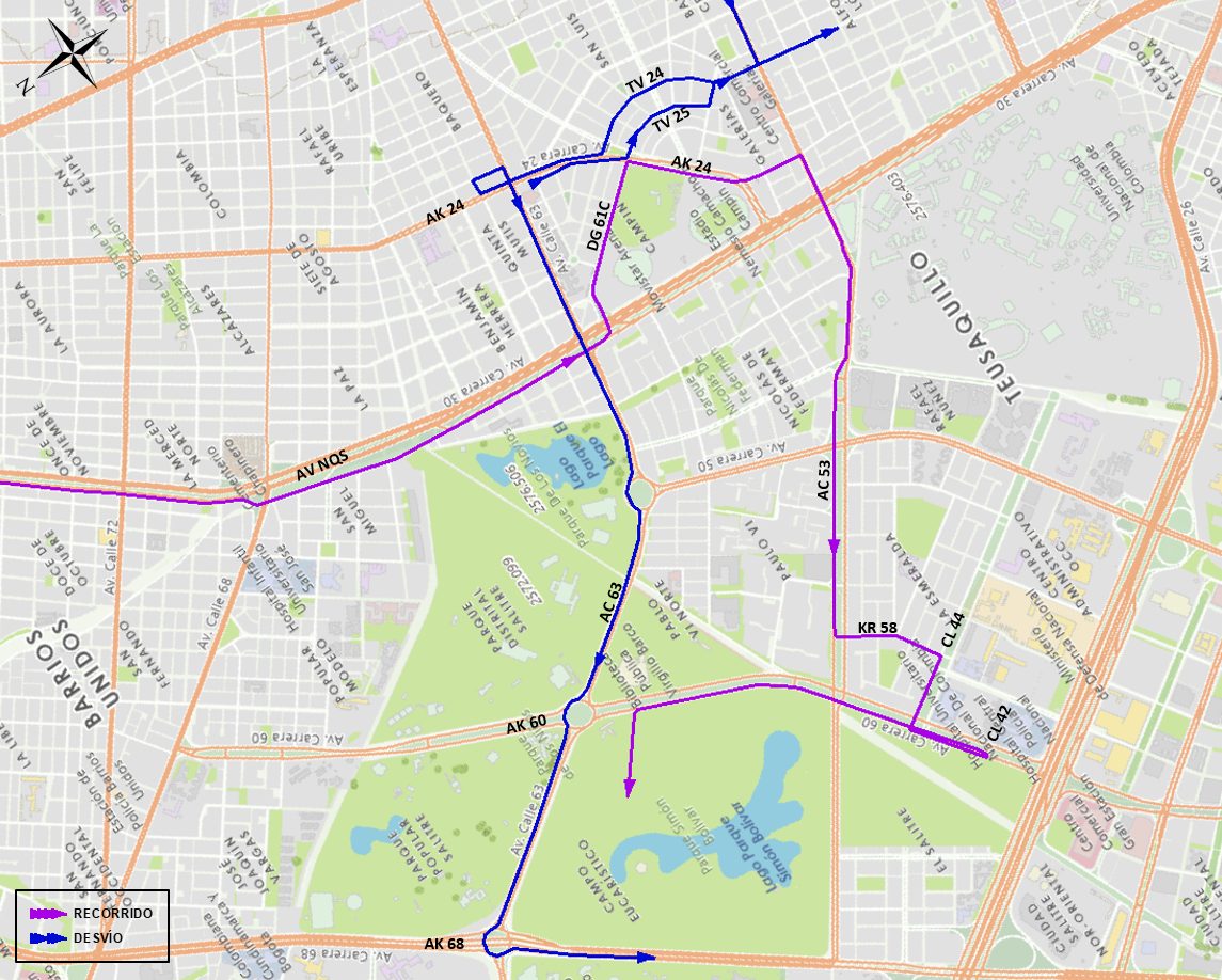 Cierres y desvíos Carrera Allianz 15K 18 de octubre 2026 en Bogotá