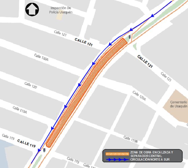Cierre un carril en av. carrera Séptima entre calles 121 y 119 Bogotá