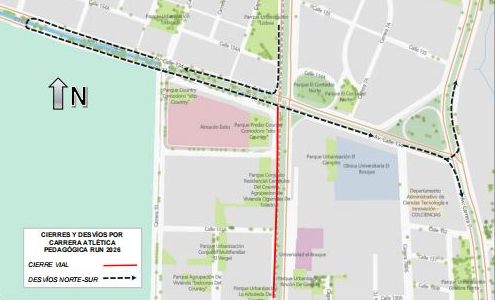 Cierres y desvíos por la Carrera Atlética Pedagógica Run 2026 Bogotá