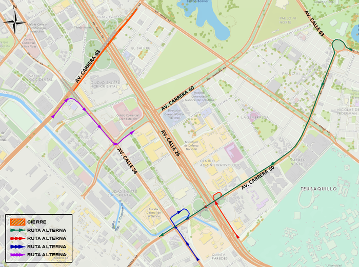 Mapa 6 - rutas alternas.