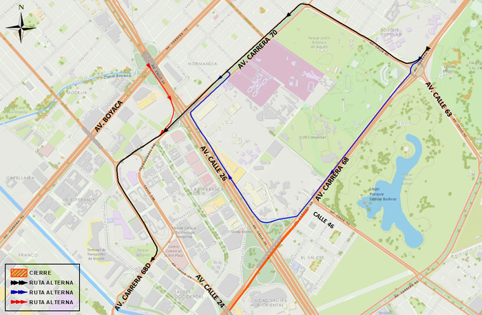 Mapa 7 - rutas alternas.