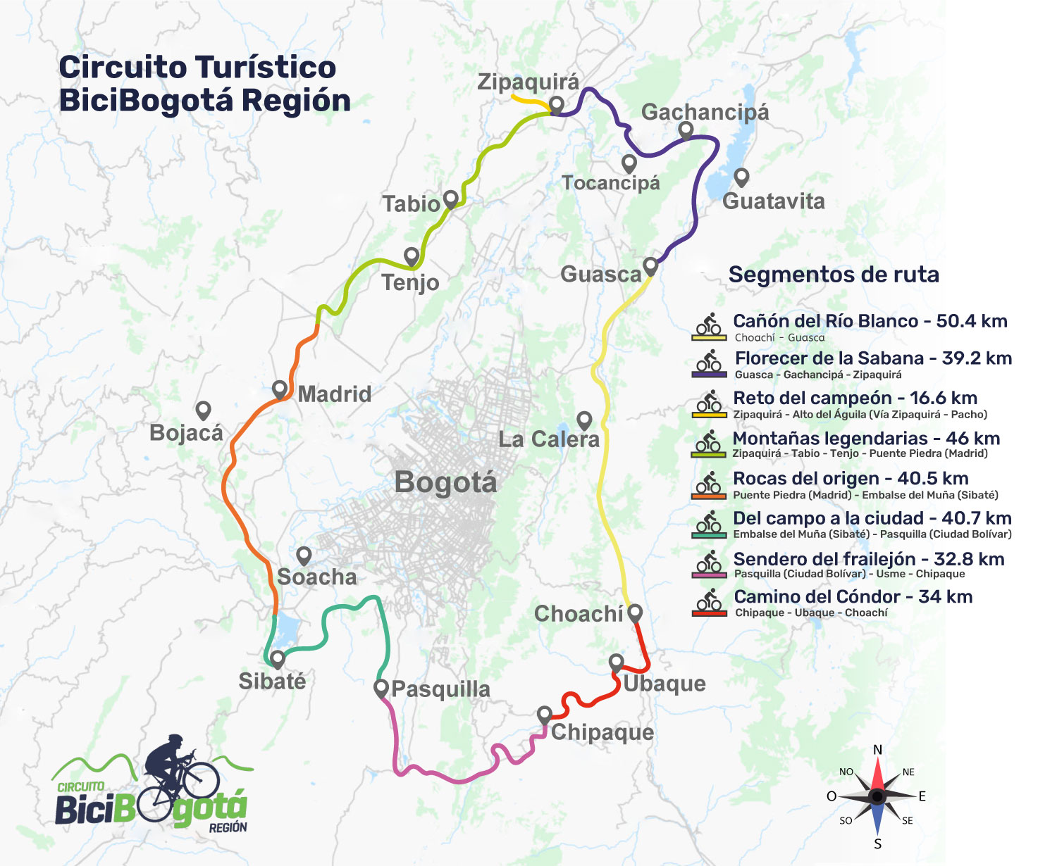 Circuito BiciBogotá Región ruta de 300 kilómetros Bogotá Cundinamarca