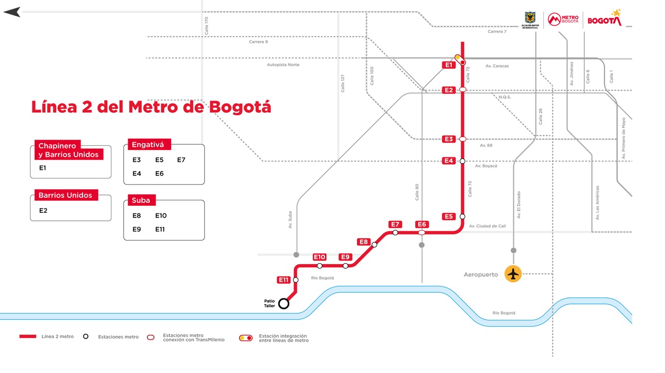 Bogotá tendrá metro subterráneo: ¿Cuál es el trayecto de la Línea 2?