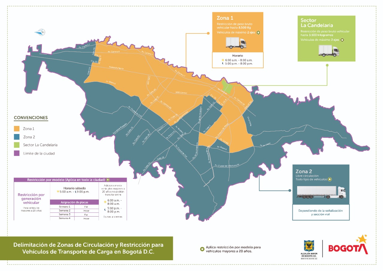 Nuevo mapa de restricciones a camiones