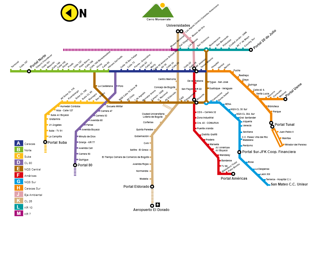 Mapa interactivo de TransMilenio: rutas y estaciones del Sistema 