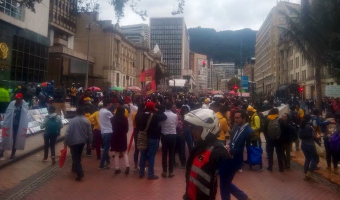 Marchas en Bogotá el jueves 17 de octubre 