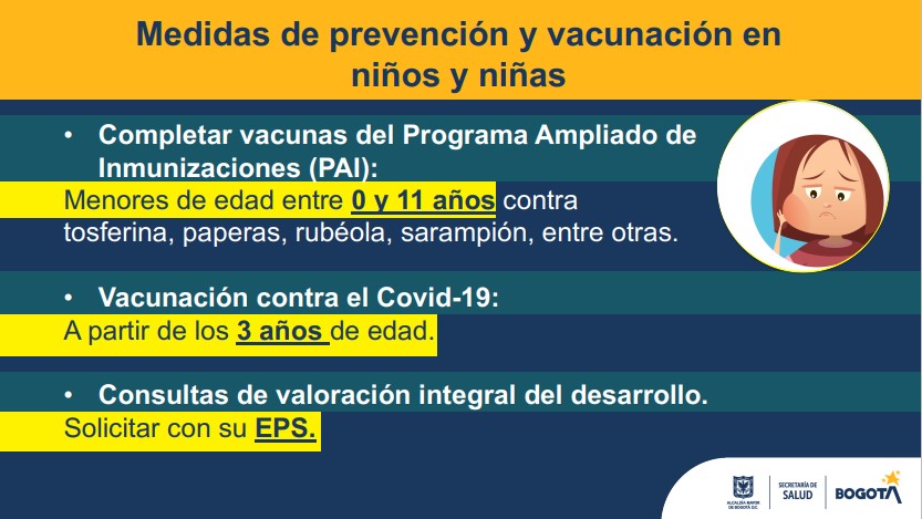 Vacunaci N Y Autocuidado En Ni Os Y Ni As Evitar Pico Respiratorio Bogota Gov Co