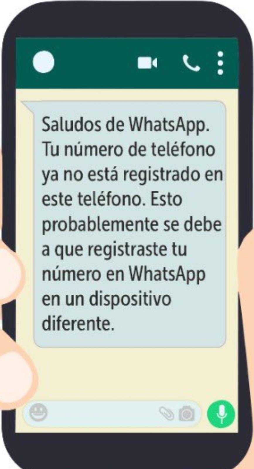 Mensajes desconocidos enviados a través de la aplicación de WhatsApp pueden terminar en sun secuestro de tu cuenta- FOTO: Prensa CAI virtual 