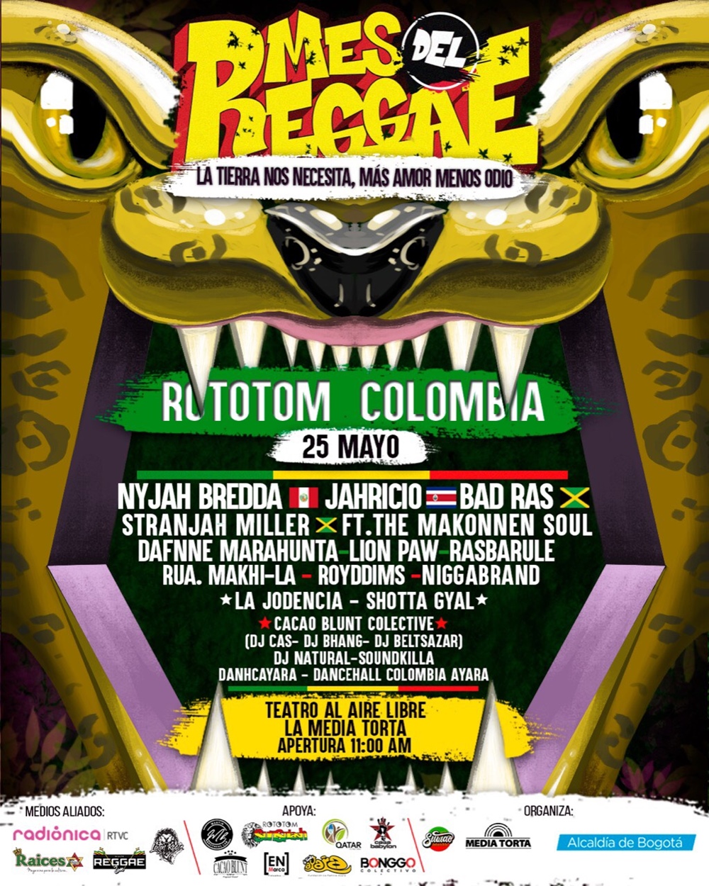 Programación 25 de mayo Mes del Reggae